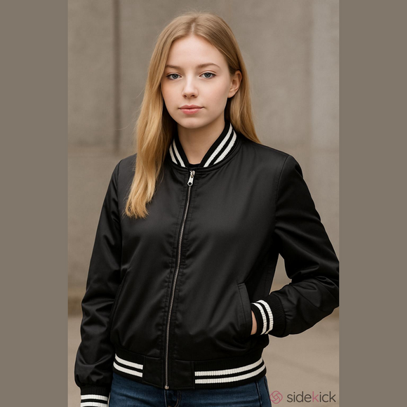 Urban Outfitters Jackets & Blazers - Urban Outfitters Black and White Satin Jacket